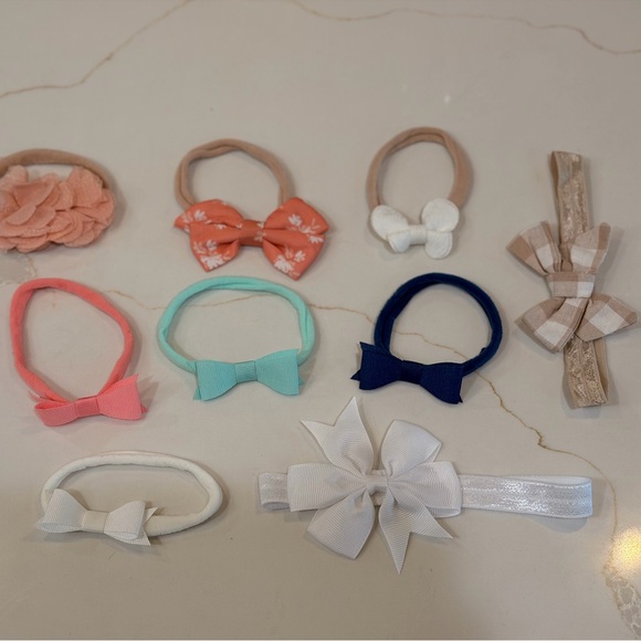 Set of 9 Colorful Baby Headbands - Picture 2 of 11